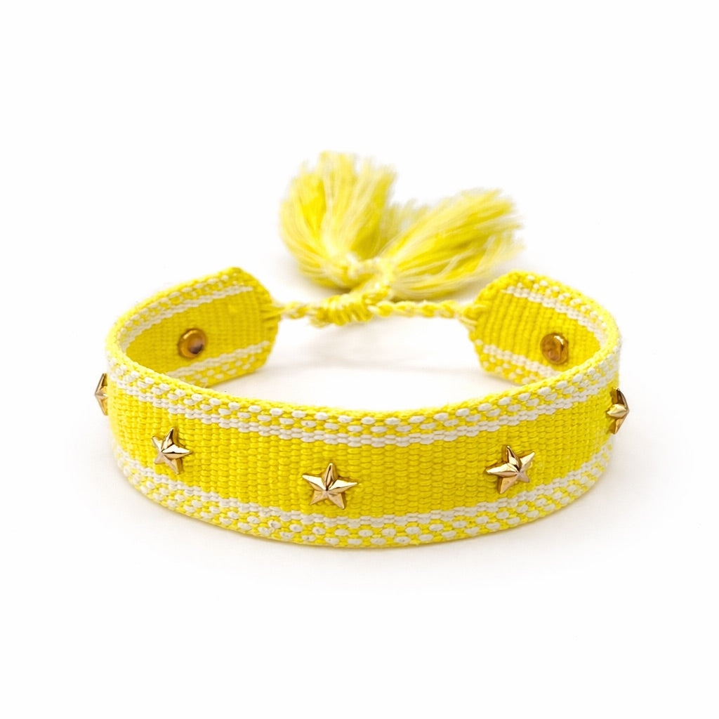PULSERA TEJIDA AMARILLA