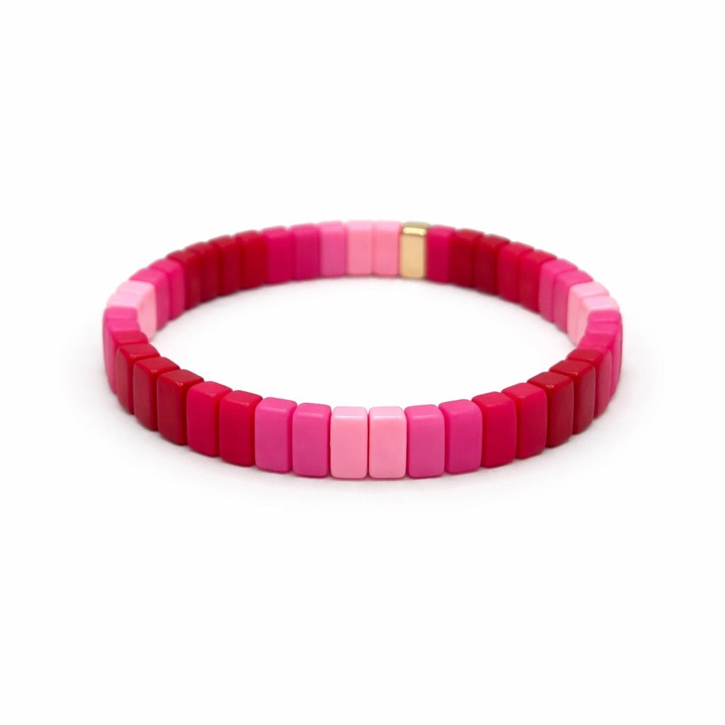 PULSERA TONOS ROSAS