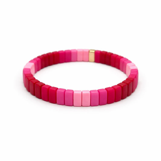 PULSERA TONOS ROSAS