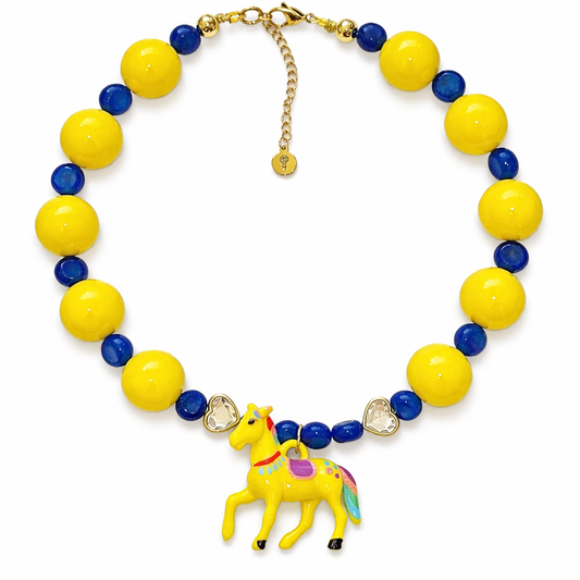 Collar caballito amarillo