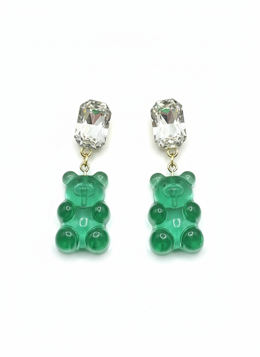 ARETES PANDITA  VERDE OBSCURO