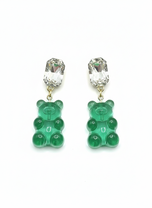 ARETES PANDITA  VERDE OBSCURO